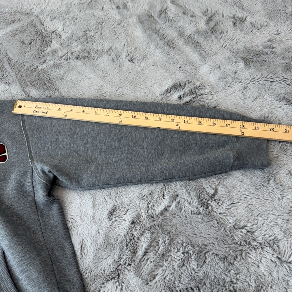 Abercrombie Kids Large Gray Full Zip Hoodie Sweatshirt Applique Logo 92 Patch - Picture 7 of 15